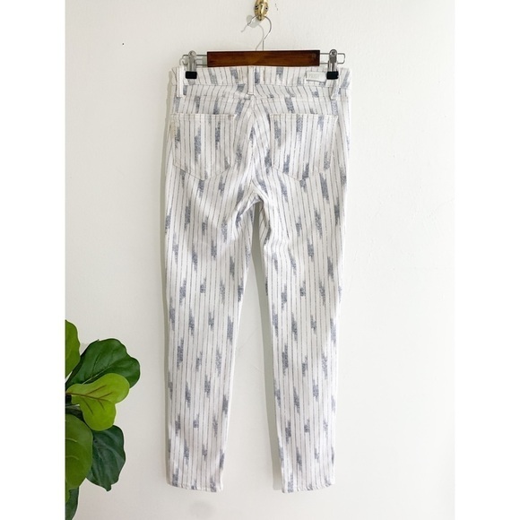 Paige Verdugo Ankle Nori Print White Skinny Jeans Sz 27 - Picture 4 of 15